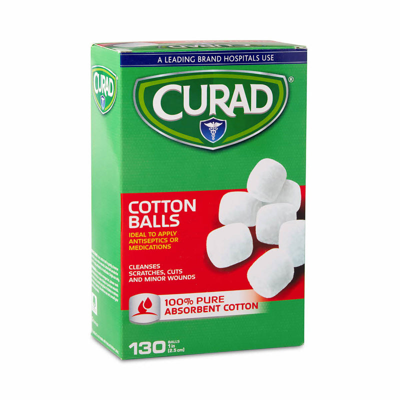 Curad Sterile Cotton Balls, 1", 130/Box