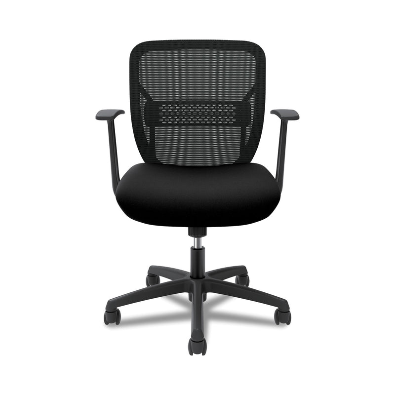 HON Gateway Mid-Back Task Chair, Supports Up to 250 lb, 17" to 22" Seat Height, Black