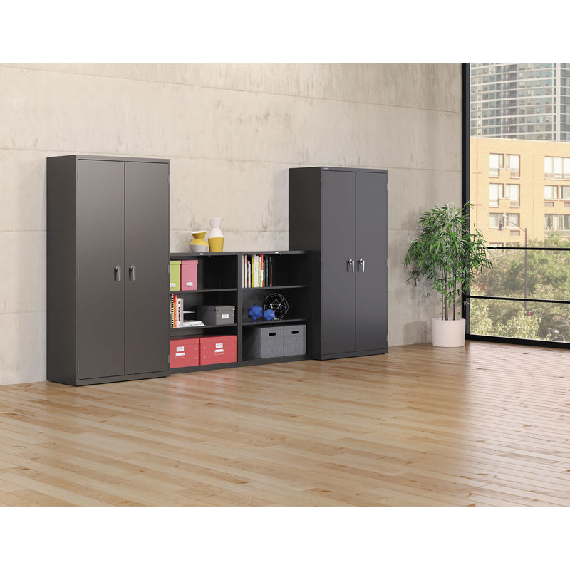 HON Assembled Storage Cabinet, 36w x 18 1/8d x 71 3/4h, Charcoal