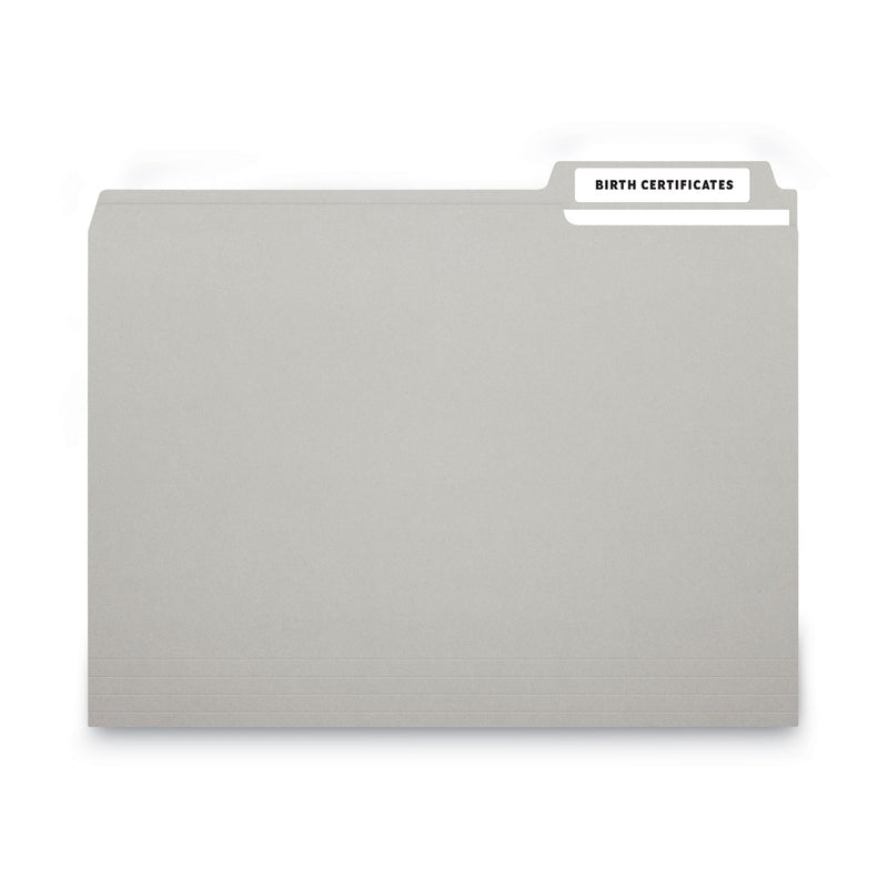 MACO Cover-All Opaque File Folder Labels, Inkjet/Laser Printers, 0.66 x 3.44, White, 30 Labels/Sheet, 50 Sheets/Box