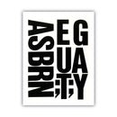 Chartpak Press-On Vinyl Uppercase Letters, Self Adhesive, Black, 4"h, 58/Pack