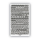Chartpak Press-On Vinyl Letters and Numbers, Self Adhesive, Black, 0.5"h, 201/Pack