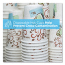 Dixie PerfecTouch Paper Hot Cups, 12 oz, Coffee Haze Design, 160/Pack, 6 Packs/Carton