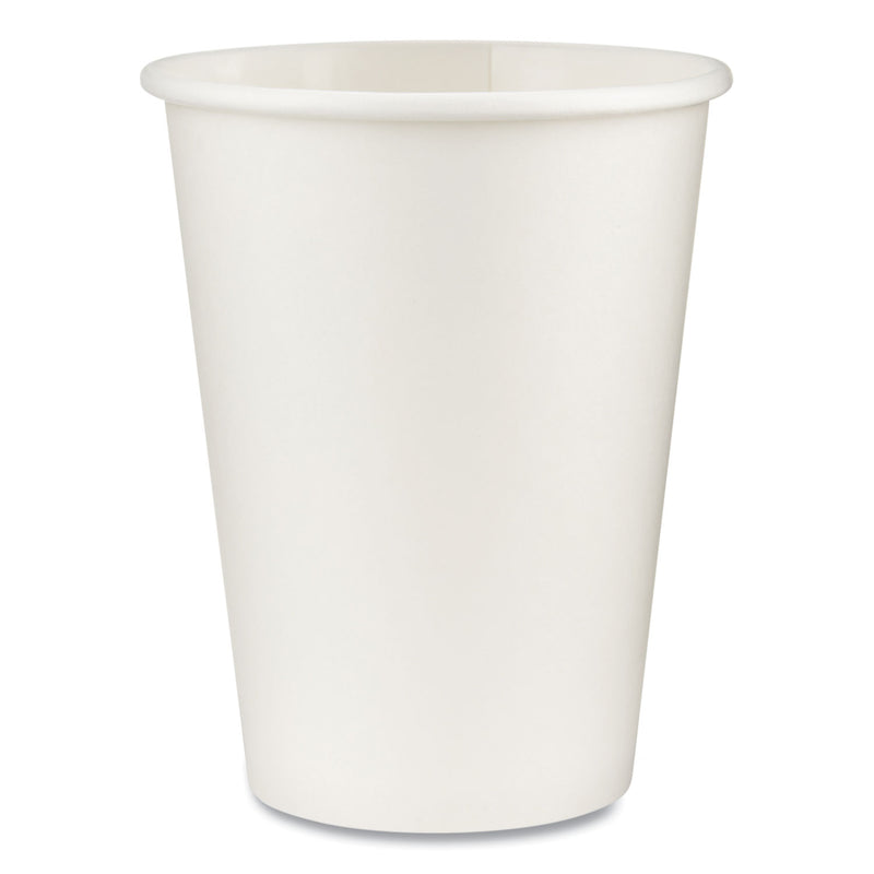 Dixie Paper Hot Cups, 12 oz, White, 50/Sleeve, 20 Sleeves/Carton