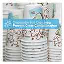 Dixie PerfecTouch Hot Cups, 8 oz, Coffee Haze Design, Individually Wrapped, 50/Sleeve, 20 Sleeves/Carton