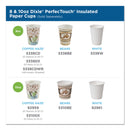 Dixie PerfecTouch Paper Hot Cups, 16 oz, Coffee Haze Design, 25 Sleeve, 20 Sleeves/Carton