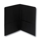 Smead Two-Pocket Folder, Textured Paper, 100-Sheet Capacity, 11 x 8.5, Black, 25/Box