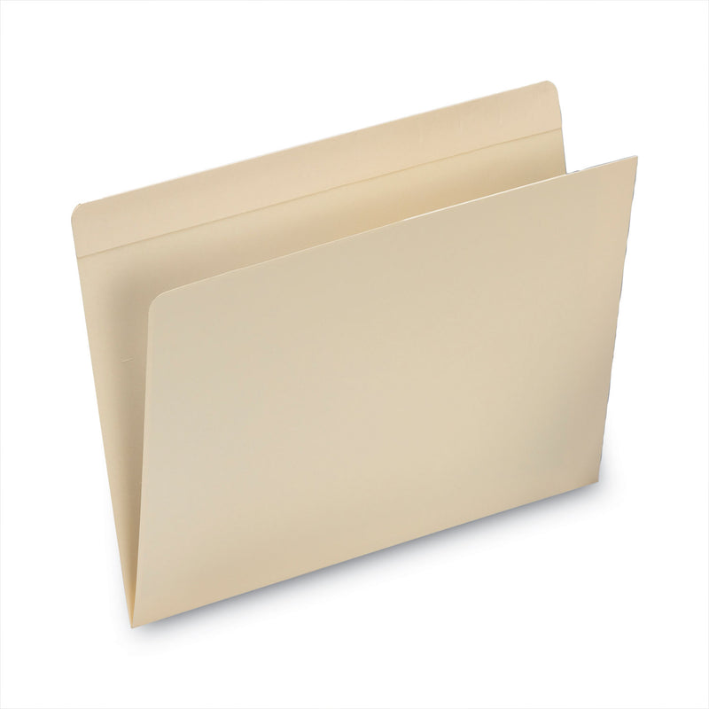 Smead Top Tab File Folders with Inside Pocket, Straight Tabs, Letter Size, Manila, 50/Box