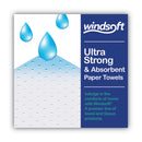 Windsoft Premium Kitchen Roll Towels, 2-Ply, 11 x 6, White, 110/Roll, 12 Rolls/Carton