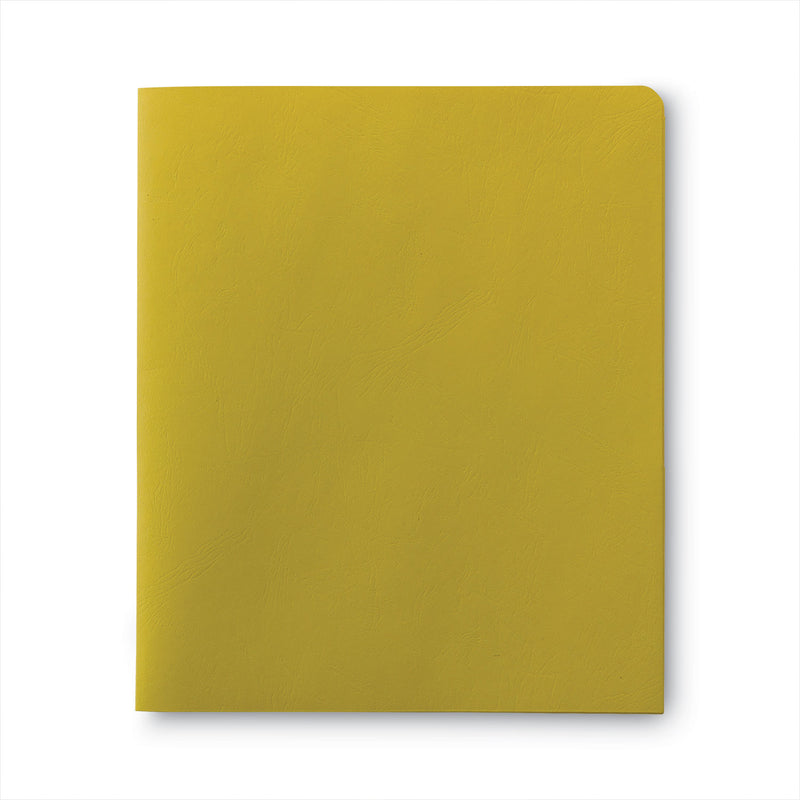 Smead Two-Pocket Folder, Textured Paper, 100-Sheet Capacity, 11 x 8.5, Yellow, 25/Box