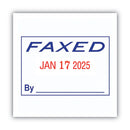 COSCO 2000PLUS Model S 360 Two-Color Message Dater, 1.75 x 1, "Faxed," Self-Inking, Blue/Red