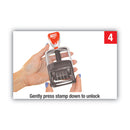 COSCO 2000PLUS Model S 360 Two-Color Message Dater, 1.75 x 1, "Received", Self-Inking, Blue/Red