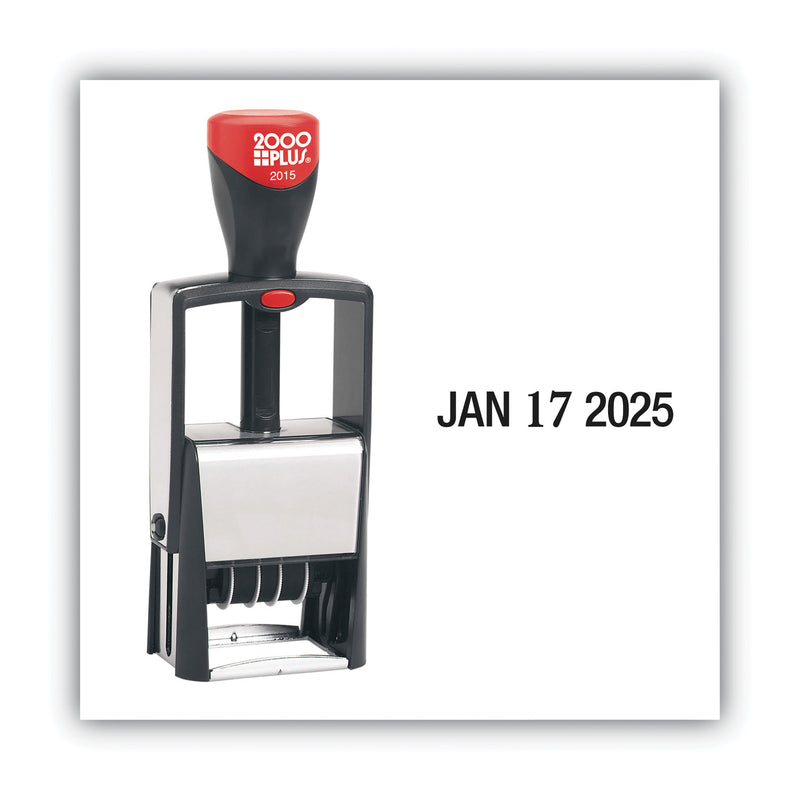 COSCO 2000PLUS Self-Inking Heavy-Duty Line Dater with Microban, 1.25 x 0.63, Black