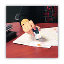 ACCUSTAMP Pre-Inked Round Stamp, Smiley, 0.63" dia, Red