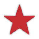 ACCUSTAMP Pre-Inked Round Stamp with Microban, Star, 0.63" dia, Red