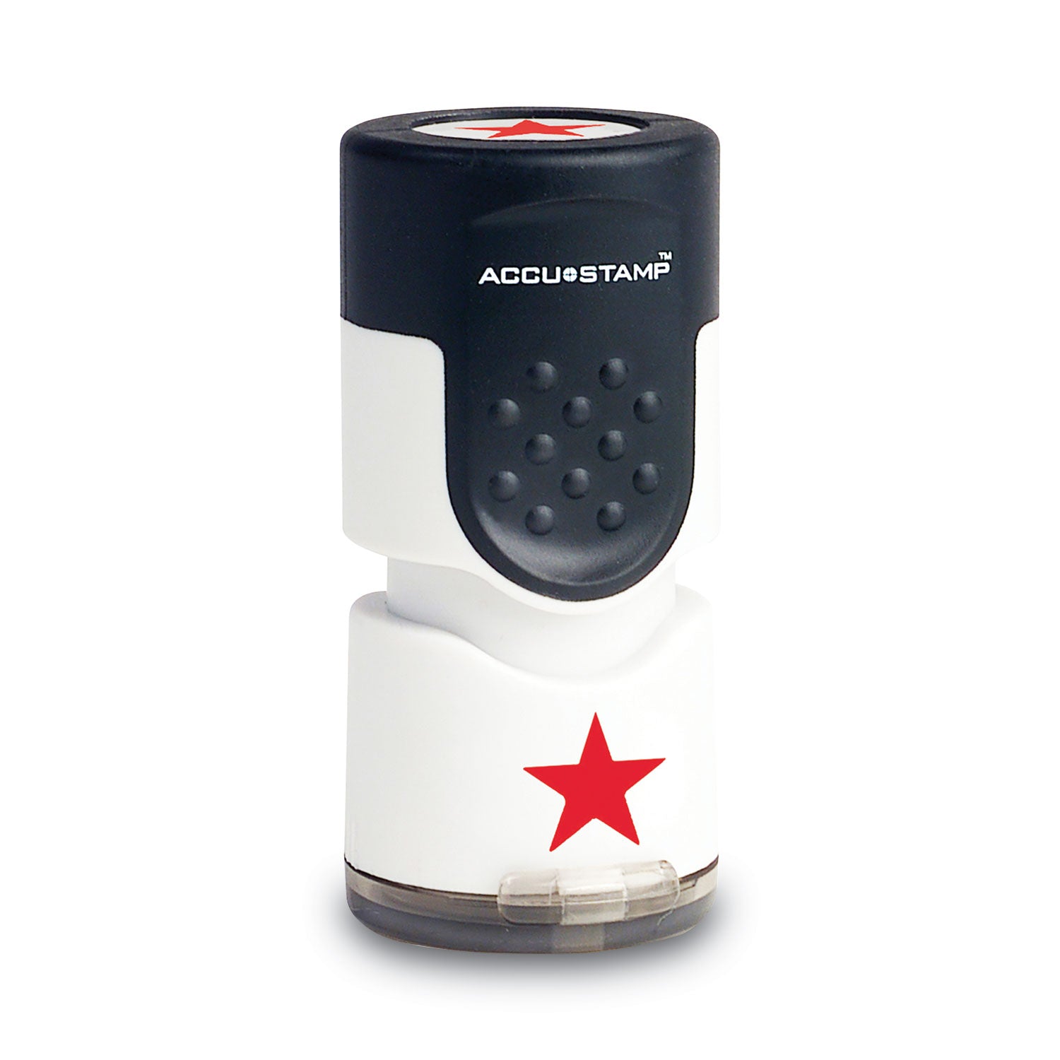 Pre-Inked Round Stamp with Microban, Star, 0.63