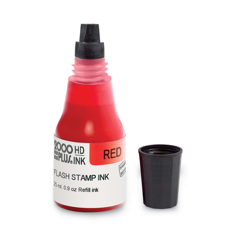 COSCO 2000PLUS Pre-Ink High Definition Refill Ink, Red, 0.9 oz Bottle, Red