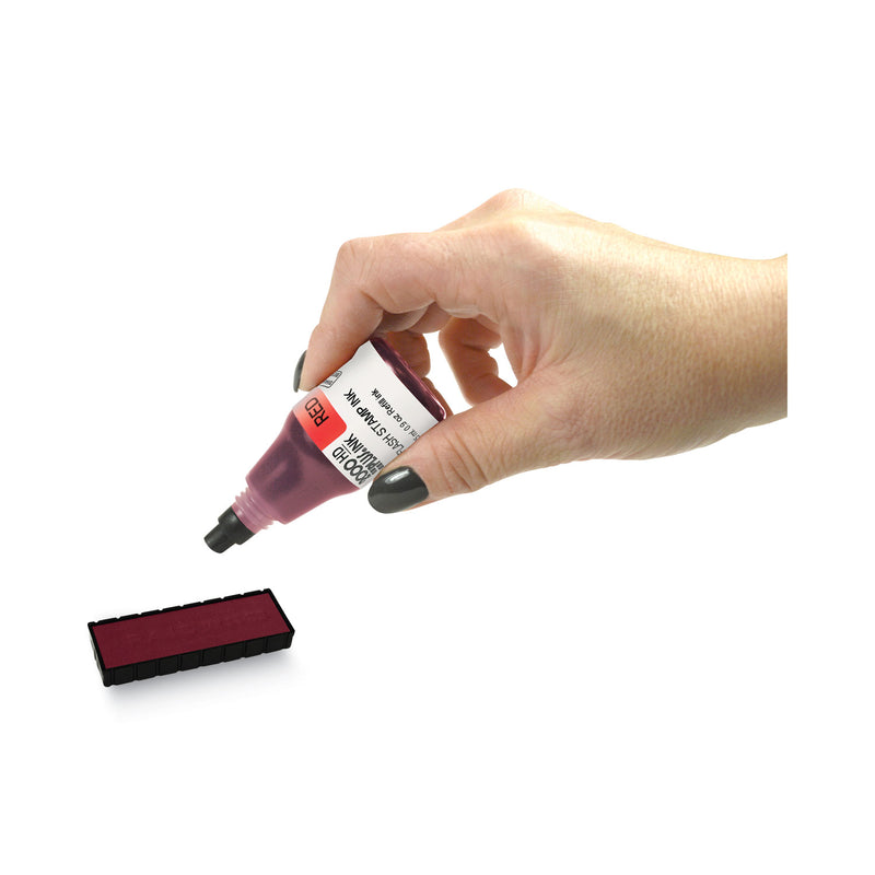 COSCO 2000PLUS Pre-Ink High Definition Refill Ink, Red, 0.9 oz Bottle, Red