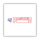 ACCUSTAMP2 Pre-Inked Shutter Stamp, Red/Blue, POSTED, 1.63 x 0.5