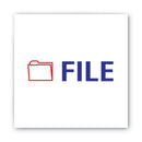 ACCUSTAMP2 Pre-Inked Shutter Stamp, Red/Blue, FILE, 1.63 x 0.5