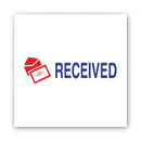 ACCUSTAMP2 Pre-Inked Shutter Stamp, Red/Blue, RECEIVED, 1.63 x 0.5