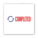 ACCUSTAMP2 Pre-Inked Shutter Stamp, Red/Blue, COMPLETED, 1.63 x 0.5