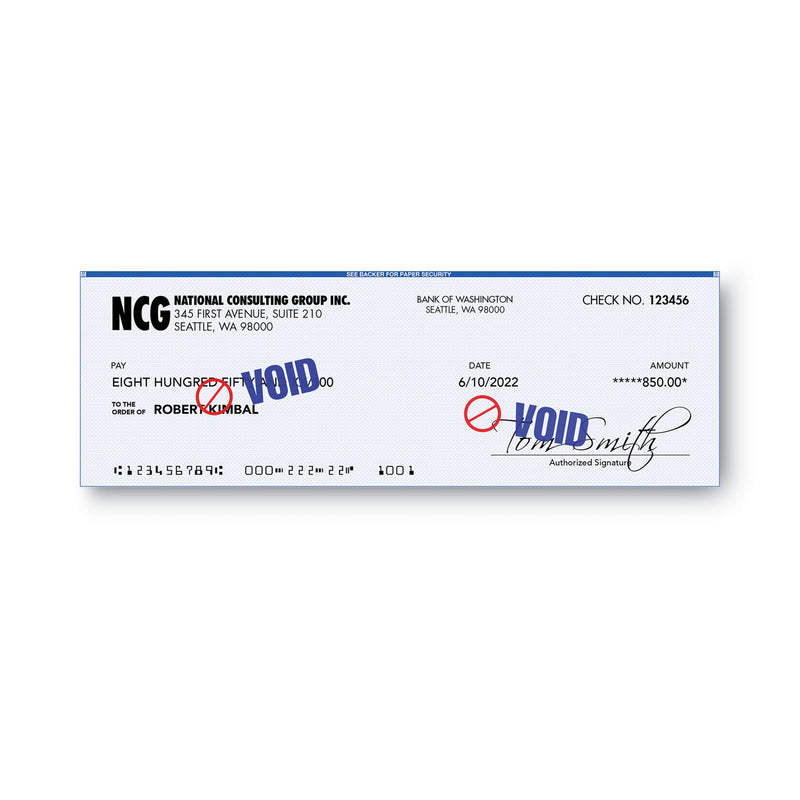 ACCUSTAMP2 Pre-Inked Shutter Stamp, Red/Blue, VOID, 1.63 x 0.5