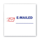 ACCUSTAMP2 Pre-Inked Shutter Stamp, Red/Blue, EMAILED, 1.63 x 0.5