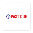 ACCUSTAMP2 Pre-Inked Shutter Stamp, Red/Blue, PAST DUE, 1.63 x 0.5