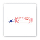 ACCUSTAMP2 Pre-Inked Shutter Stamp, Red/Blue, ENTERED, 1.63 x 0.5