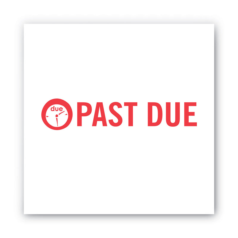 ACCUSTAMP2 Pre-Inked Shutter Stamp, Red, PAST DUE, 1.63 x 0.5