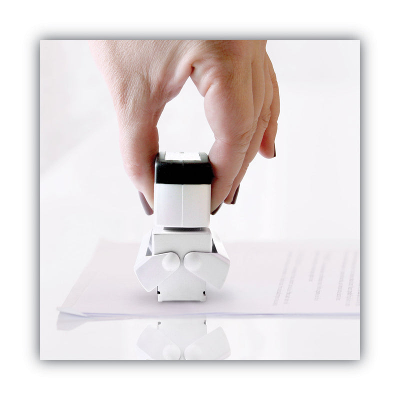 ACCUSTAMP2 Pre-Inked Shutter Stamp, Blue, ENTERED, 1.63 x 0.5