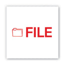 ACCUSTAMP2 Pre-Inked Shutter Stamp, Red, FILE,.63 x 0.5