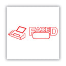 ACCUSTAMP2 Pre-Inked Shutter Stamp, Red, FAXED, 1.63 x 0.5