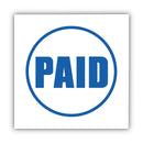 ACCUSTAMP Pre-Inked Round Stamp, PAID, 0.63" dia, Blue