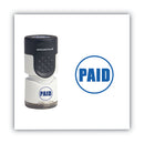 ACCUSTAMP Pre-Inked Round Stamp, PAID, 0.63" dia, Blue