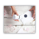 NIO Stamp with Voucher and Fancy Gray Ink Pad, Self-Inking, 1.56" Diameter