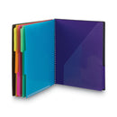 Smead Poly Project Organizer, 12 Letter-Size Sleeves, Gray with Bright Pockets