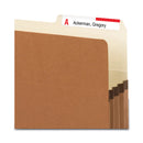 Smead Redrope Drop Front File Pockets with 2/5-Cut Guide Height Tabs, 3.5" Expansion, Legal Size, Redrope, 25/Box