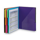 Smead Poly Project Organizer, 12 Letter-Size Sleeves, Gray with Bright Pockets