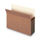 Smead Redrope Drop Front File Pockets, 5.25" Expansion, Letter Size, Redrope, 10/Box
