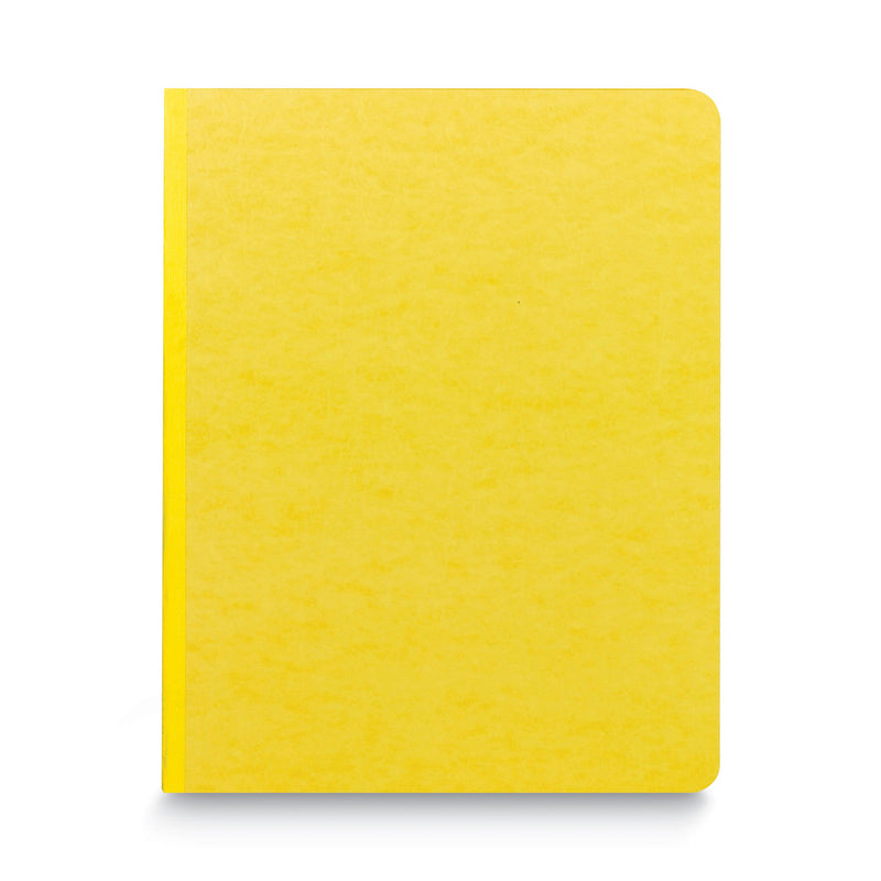 Smead Prong Fastener Premium Pressboard Report Cover, Two-Piece Prong Fastener, 3" Capacity, 8.5 x 11, Yellow/Yellow