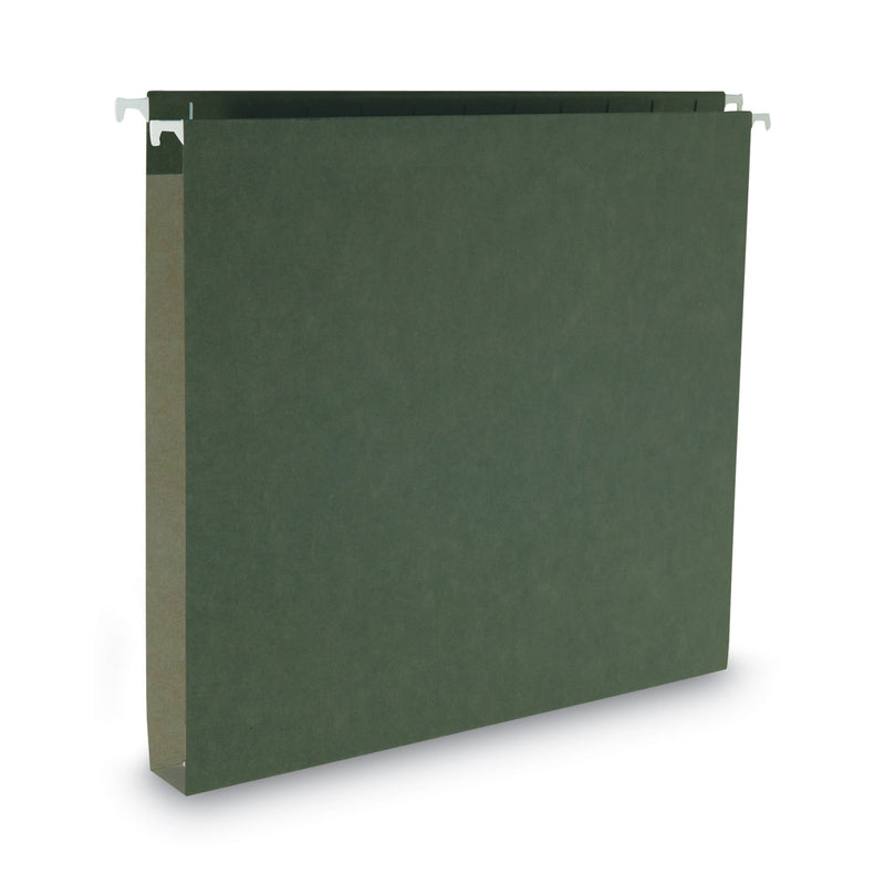 Smead Box Bottom Hanging File Folders, 1" Capacity, Legal Size, Standard Green, 25/Box