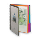 Smead Poly Project Organizer, 12 Letter-Size Sleeves, Gray with Bright Pockets