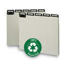 Smead Alphabetic Top Tab Indexed File Guide Set, 1/5-Cut Top Tab, A to Z, 8.5 x 11, Green, 25/Set