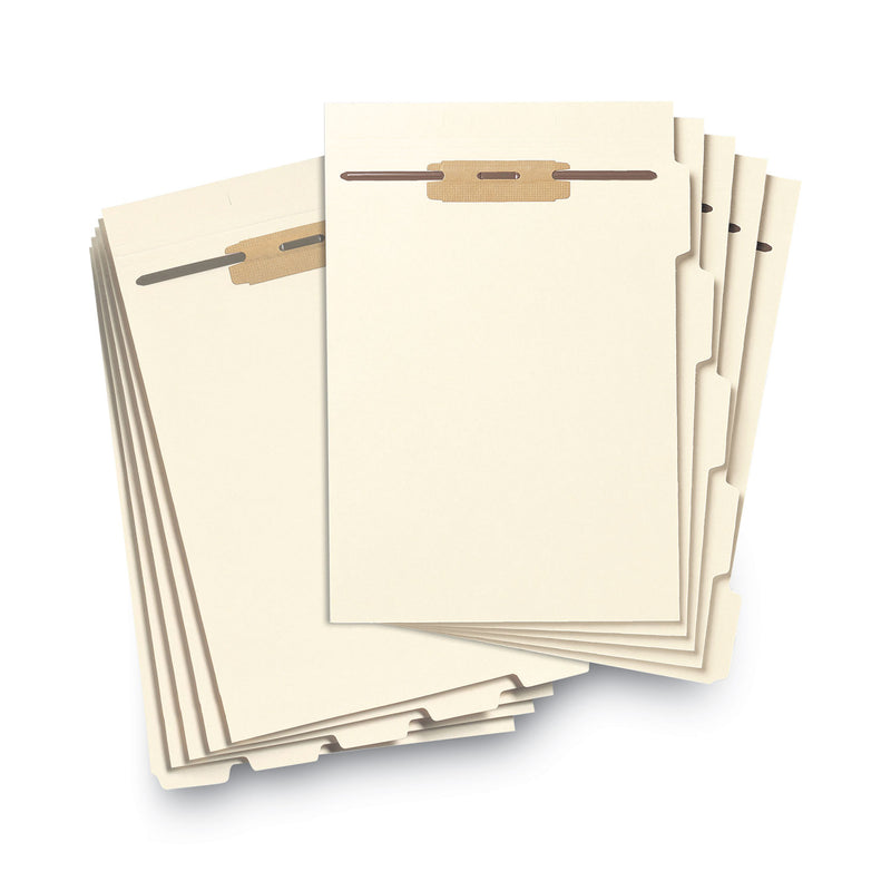 Smead Stackable Folder Dividers with Fasteners, 1/5-Cut End Tab, Letter Size, Manila, 50/Pack