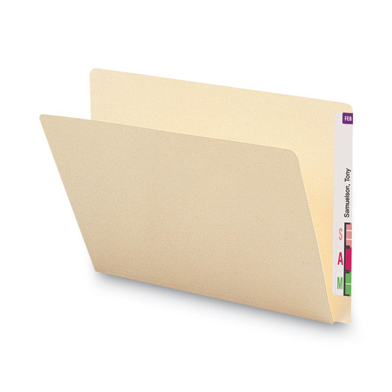 Smead Extended End Tab Manila Folders, Straight Tabs, Letter Size, 0.75" Expansion, Manila, 100/Box