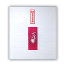 COSCO Glow-In-The-Dark Safety Sign, Fire Extinguisher, 4 x 13, Red