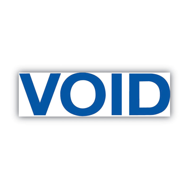 COSCO 2000PLUS Green Line Message Stamp, Void, 1.5 x 0.56, Blue