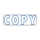 COSCO 2000PLUS Green Line Message Stamp, Copy, 1.5 x 0.56, Blue